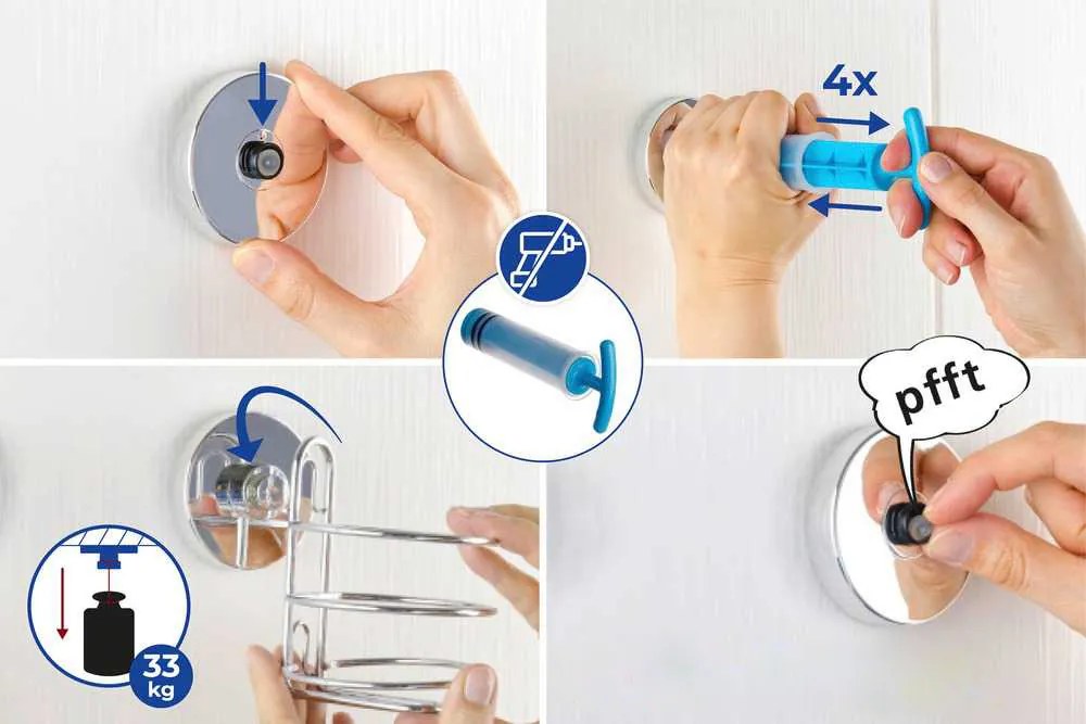 Półka pod prysznic Vacuum-Loc, metalowa, WENKO