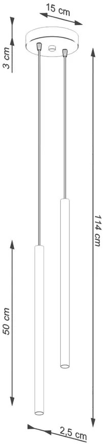 Beżowa podwójna lampa sufitowa - M085 T0-H87