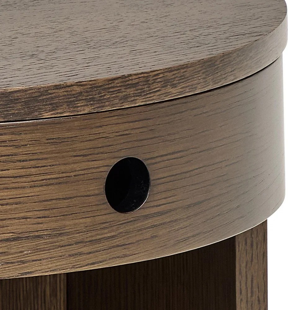 Szafka nocna w dekorze dębu w ciemnym naturalnym kolorze Paron – Actona