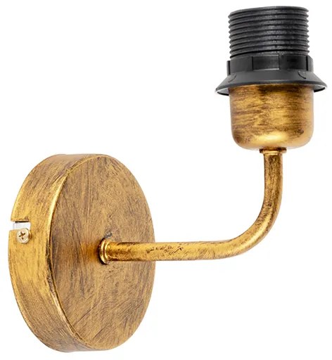 W stylu vintage lampa ścienna złota bez klosza - Matt Retro Oswietlenie wewnetrzne