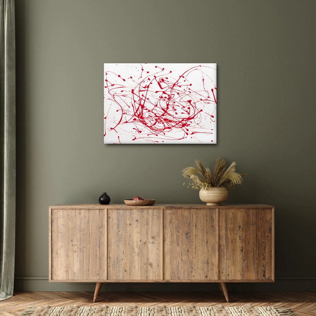 Obraz przy użyciu techniki drippingu (70x50 cm)
