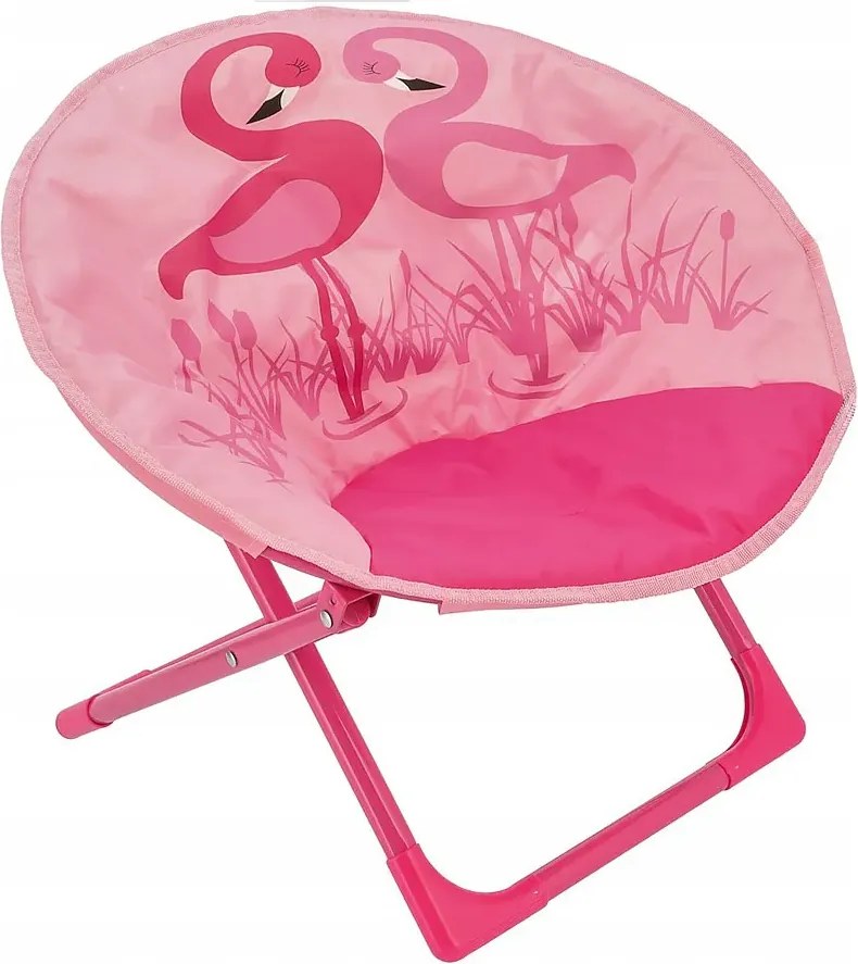 Różowe krzesło ogrodowe dziecięce K0-B80