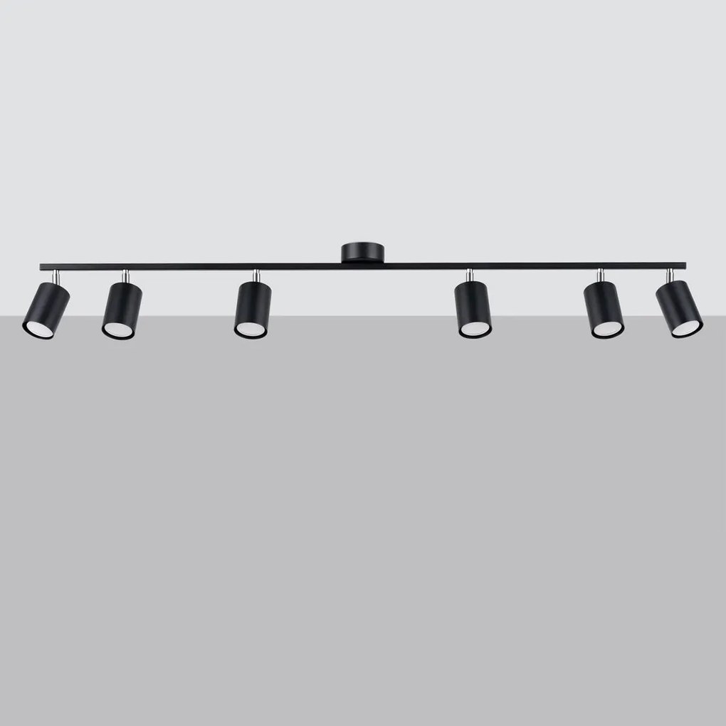 Listwa oświetleniowa LEMMI 6L czarna SOLLUX  LIGHTING
