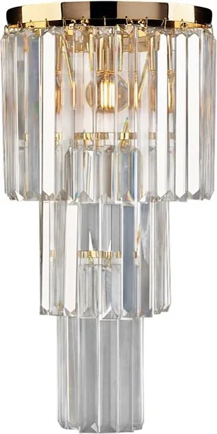 Kinkiet Schubert 2-punktowy z żelaza i złoconego mosiądzu z kryształkami .25 P.13 BL272-AP2-OR