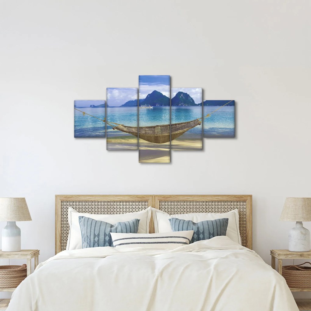Obraz - Obraz hamaka na plaży 2 (125x70 cm)