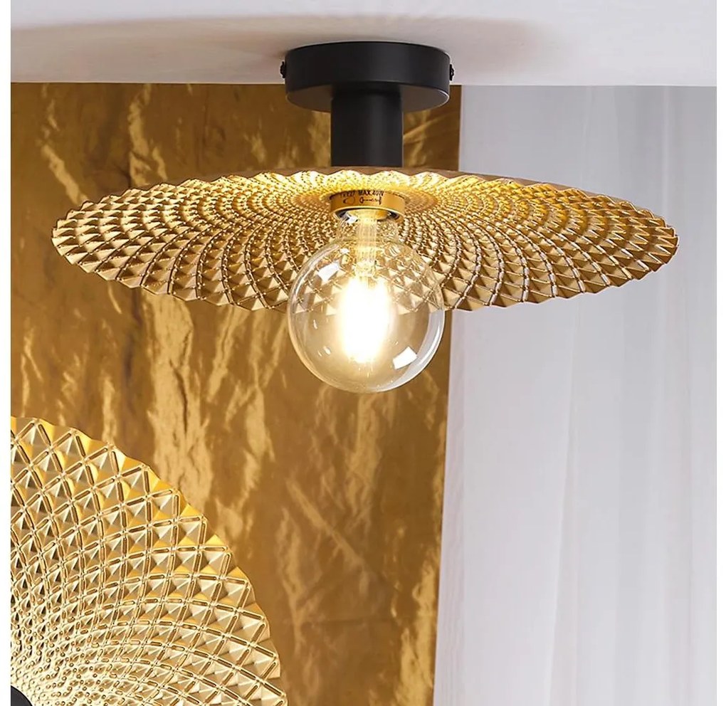 ONLI - Lampa sufitowa GOLDEN 1xE27/22W/230V śr. 38 cm złota/czarna