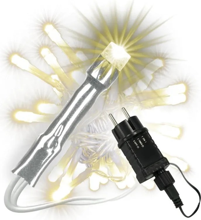 Świąteczne oświetlenie LED 5 m – ciepły biały, 50 diod