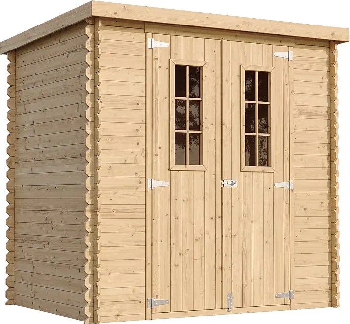 Drewniany domek narzędziowy z podłogą  - 2,22 m² / 142x204xH206 cm - M311C+M311G