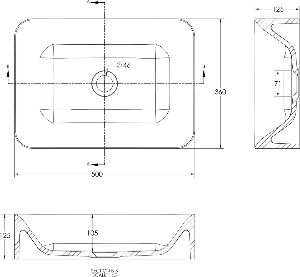 Umywalka nablatowa NT8566