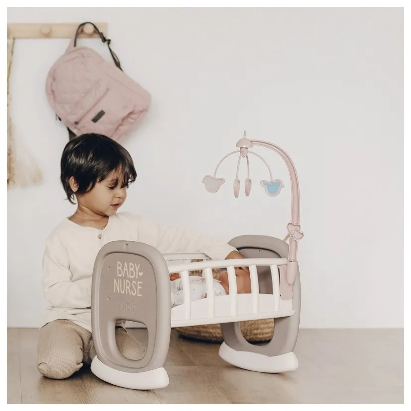 Smoby baby nurse kołyska z karuzelką dla lalki