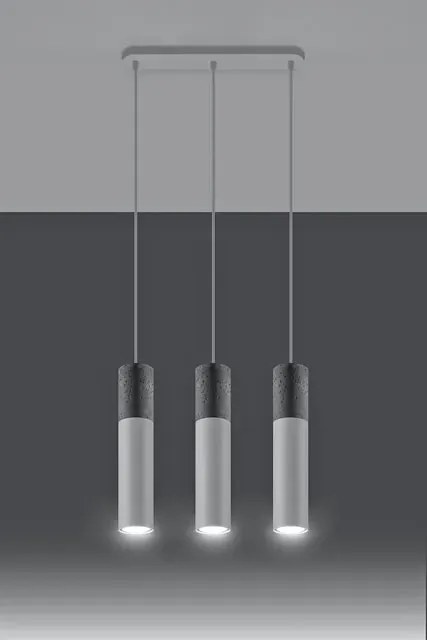 Biała industrialna lampa wisząca nad stół - EX570 S0-R64