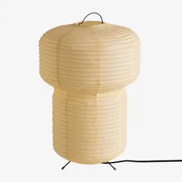 Lampa Stołowa Z Papieru Ryżowego (↑48 Cm) Weidle Vanilla Yellow - Sklum