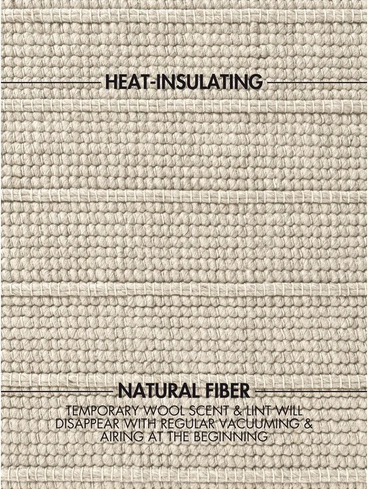 Kremowy wełniany dywan tkany ręcznie 120x170 cm Camden Parker – Ted Baker