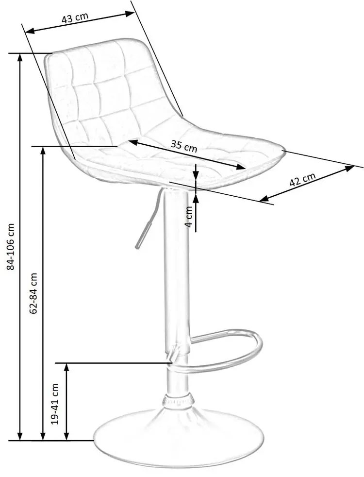 Zielony pikowany hoker z oparciem G3-D70