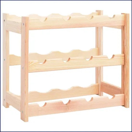 Stojak na wino z drewna sosnowego S8-E77