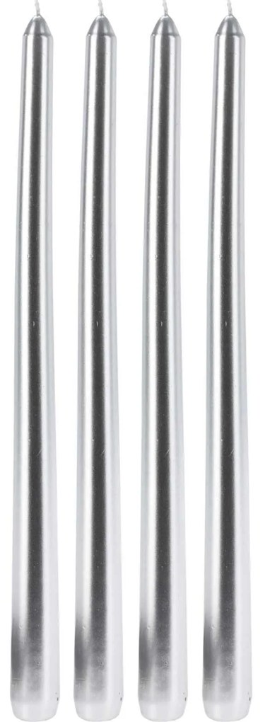 Metaliczne świece stołowe, 30 cm