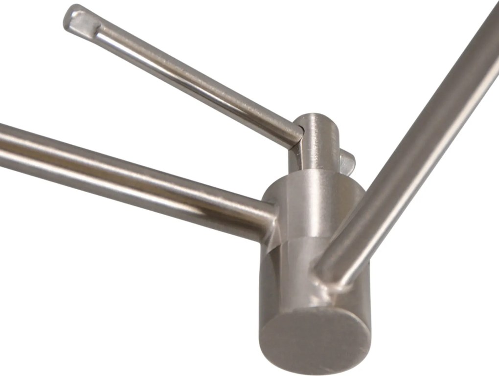 Stalowa lampa wisząca bez klosza regulowana - Blitz