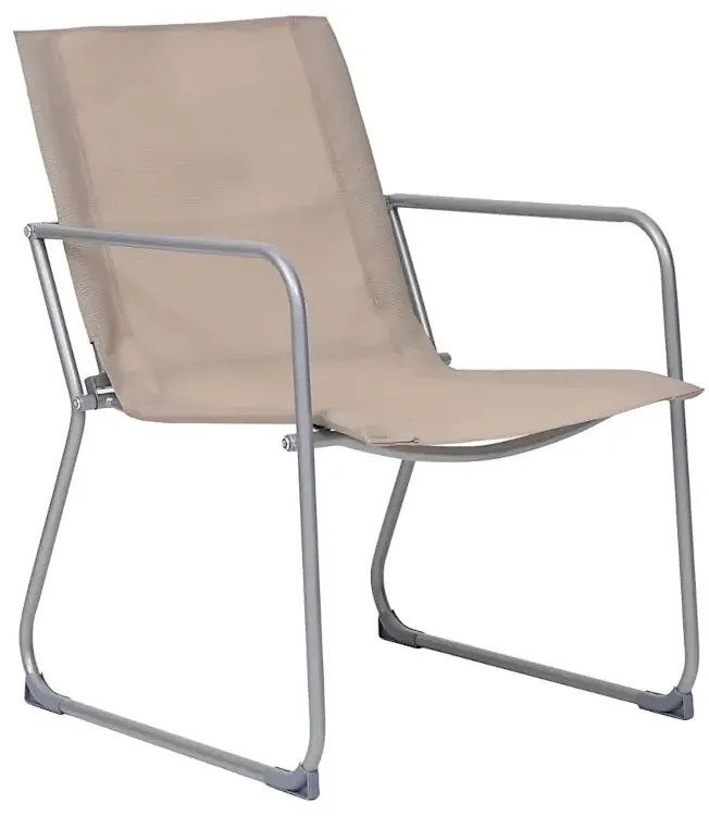 Czteroczęściowy zestaw wypoczynkowy w kolorze taupe - Lucy 3X