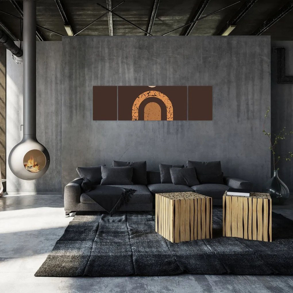 Obraz - Pomarańczowe łuki N⁰3 (170x50 cm)