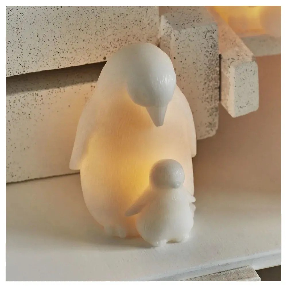Biała lampa dziecięca ø 9 cm Penguin – Sirius