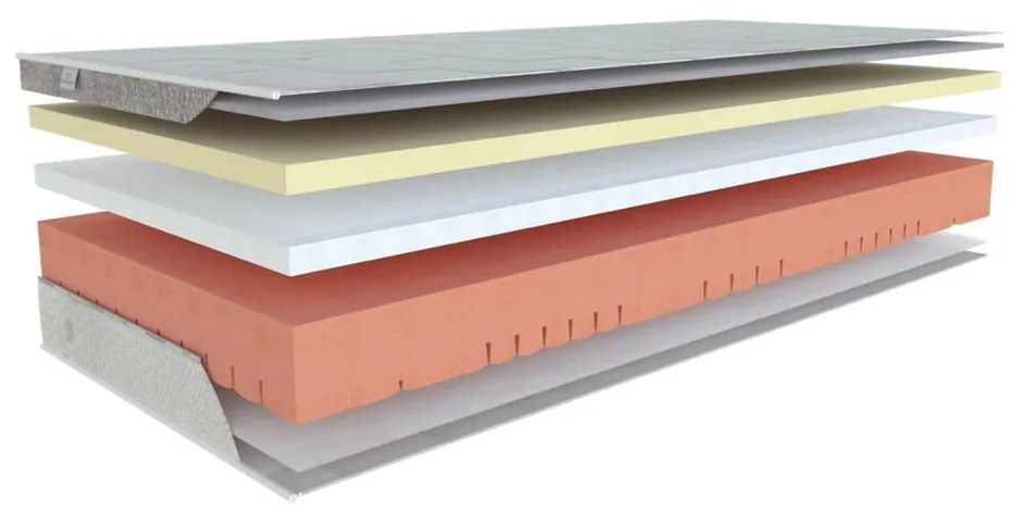 Twardy/średnio twardy piankowy materac dwustronny 90x200 cm Galaxy Viscostar – Materasso