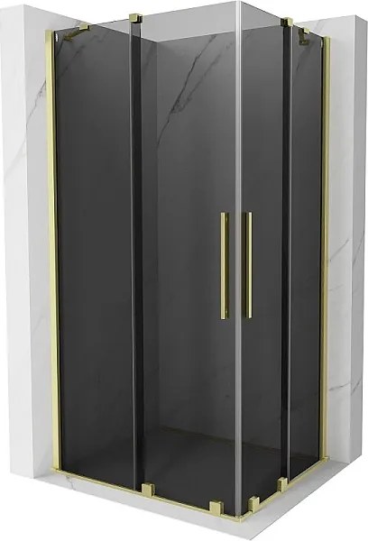 Mexen Velar Duo kabina prysznicowa rozsuwana 90 x 80 cm, grafit, złota szczotkowana - 871-090-080-42-55