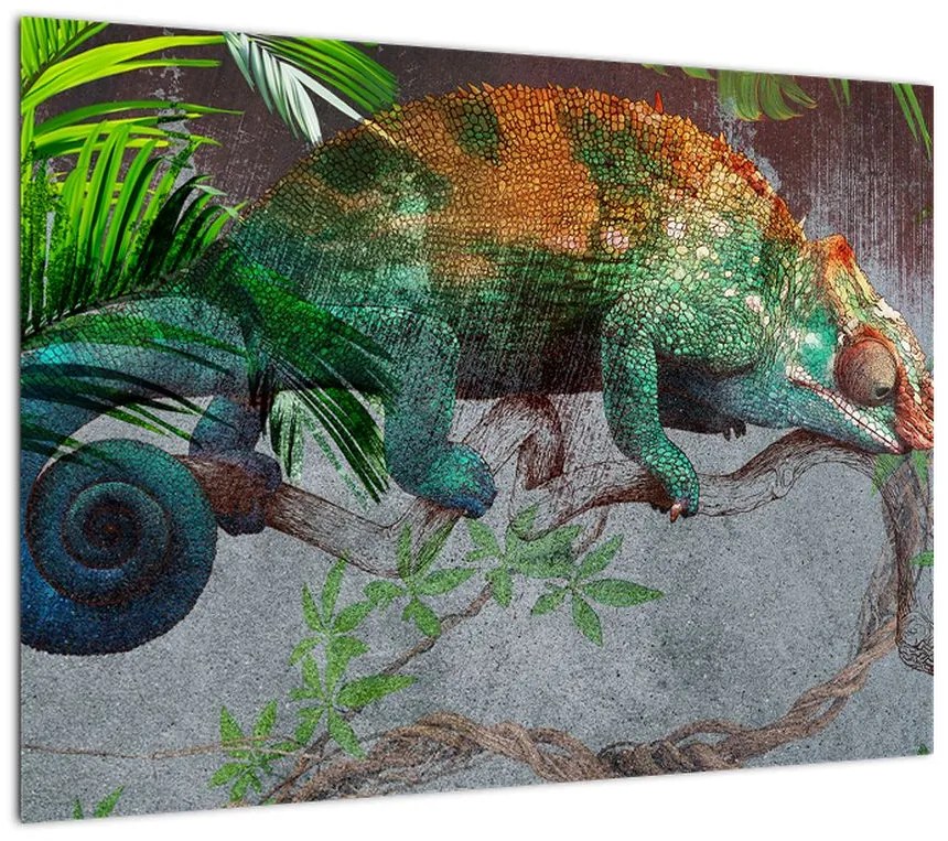 Obraz - Kameleon (70x50 cm)