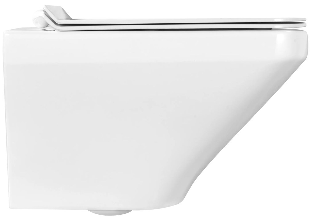 Miska WC wisząca bezkołnierzowa biała SANYA z deską wolnoopadająca typu Slim