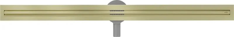 Mexen Flat 360° Slim odpływ liniowy obrotowy 140 cm, złoty szczotkowany - 1A41140