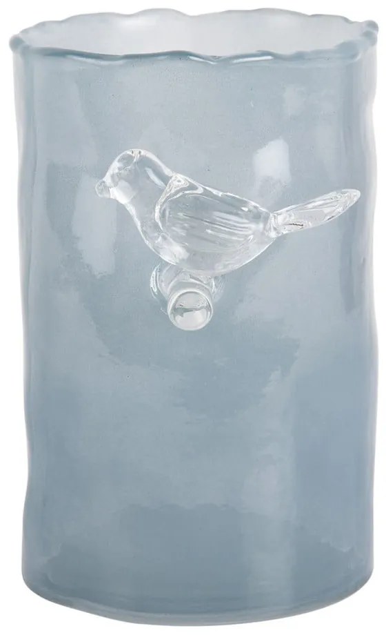 Niebieski szklany wazon (wysokość 15 cm) Bird On Branch – PT LIVING