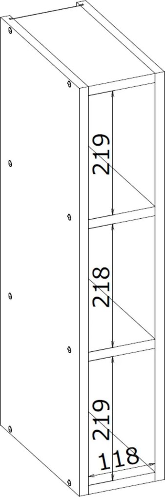 Kuchenna szafka modułowa wisząca otwarta BELLA G-15/72 dąb craft