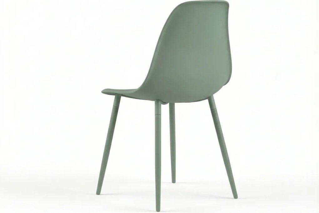 Krzesło do kuchni OSAKA plastikowe, szałwiowozielone