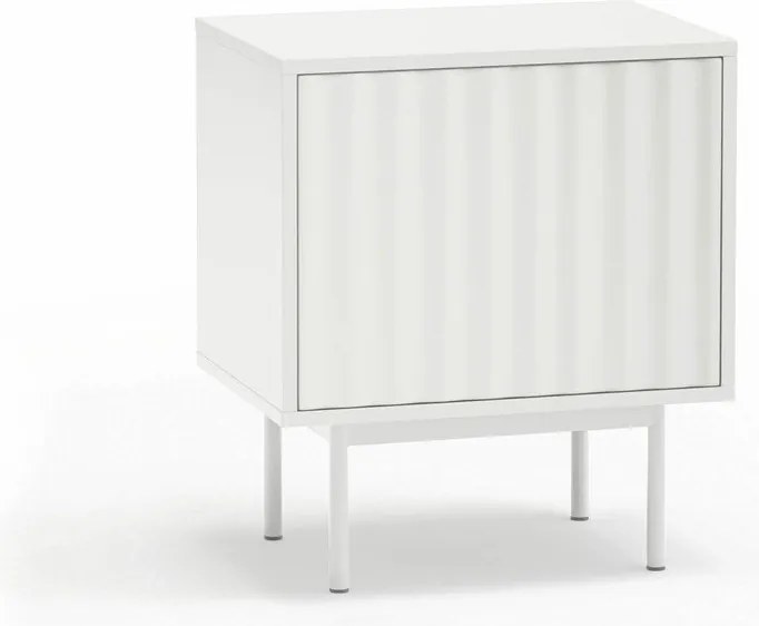 Biała szafka nocna z matowym wykończeniem Sierra – Teulat