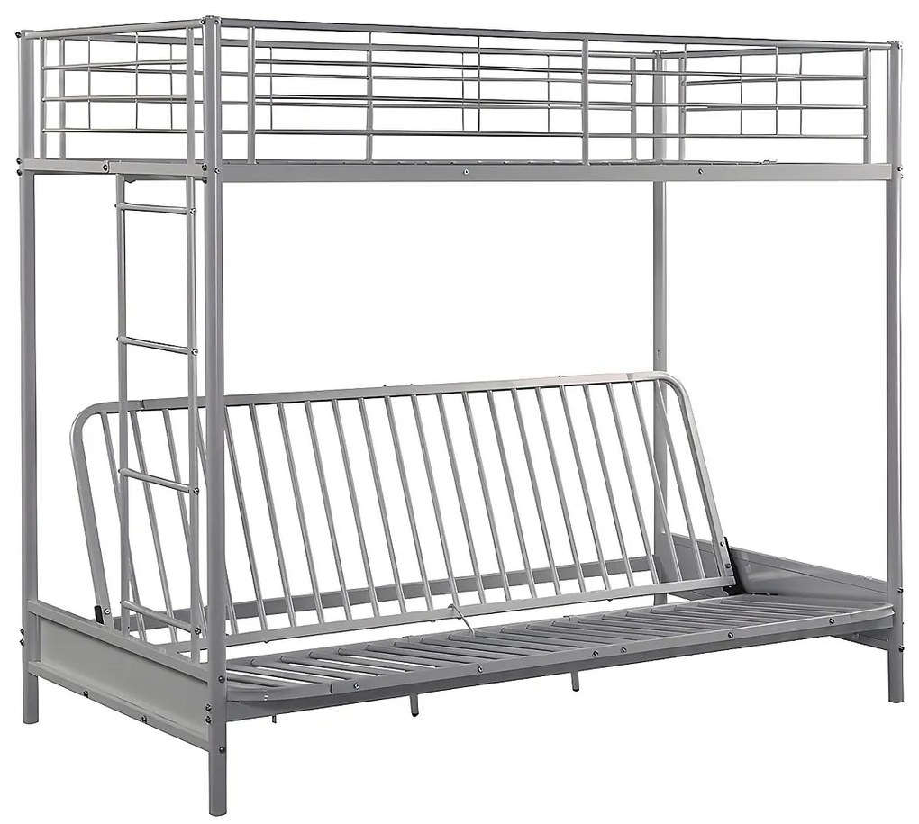 Łóżko antresola MODULO IV - 90 × 190 cm - kolor srebrny