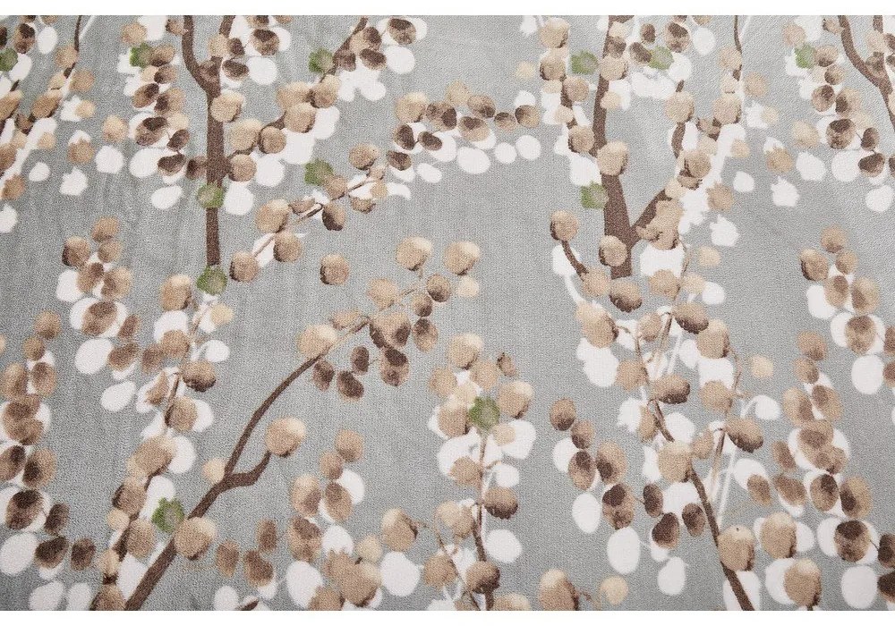 Szara pościel jednoosobowa z mikropluszu 140x200 cm Branches – My House