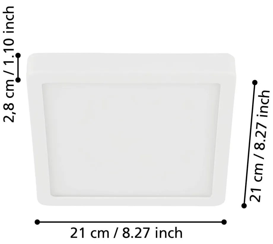 Biała lampa sufitowa LED 21x21 cm FUEVA 5 – EGLO