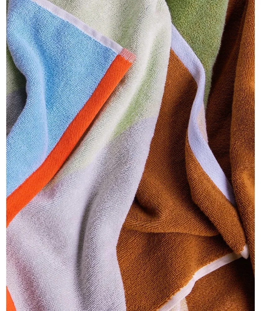 Brązowy bawełniany ręcznik frotte 50x100 cm Block – Hübsch