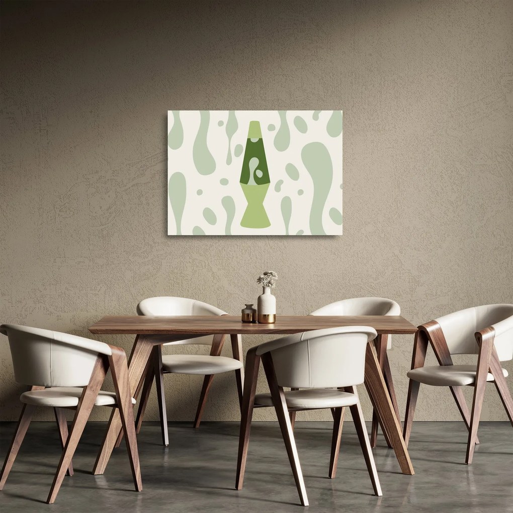 Obraz na szkle - Hipisi, lampa lawowa (70x50 cm)
