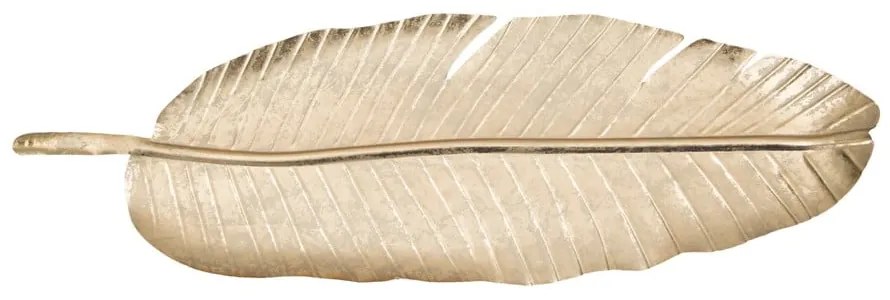 Dekoracja w złotym kolorze Mauro Ferretti Leaf, 55,5x18 cm