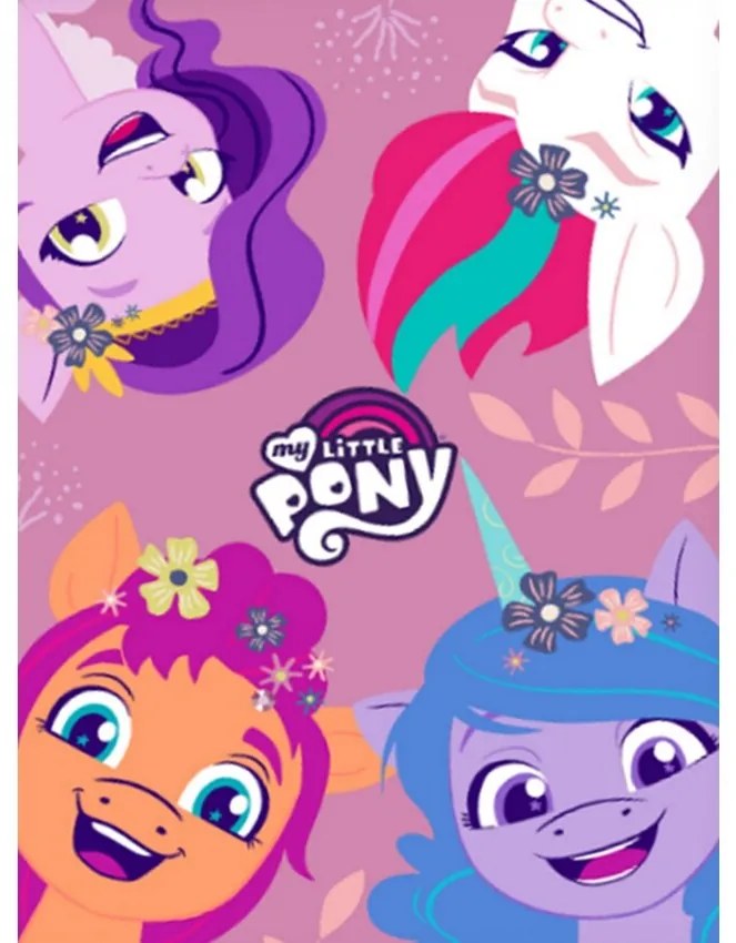 Carbotex Kocyk dziecięcy My little Pony Wesołekucyki, 110 x 140 cm