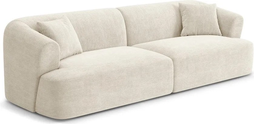 Beżowa sztruksowa sofa 255 cm Campi – Cosmopolitan Design
