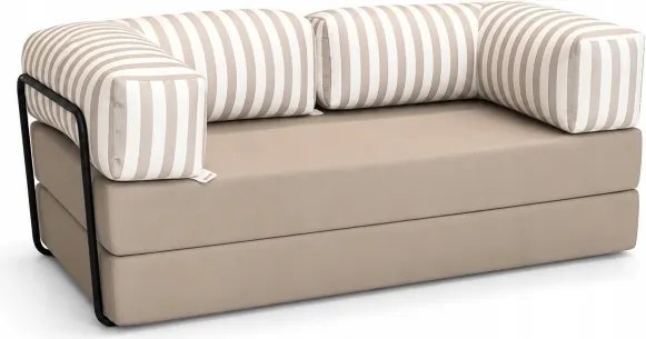 Nowoczesna ogrodowa sofo kanapa COZMO z funkcją spania w tkaninie MAGENTA DOMOHOME
