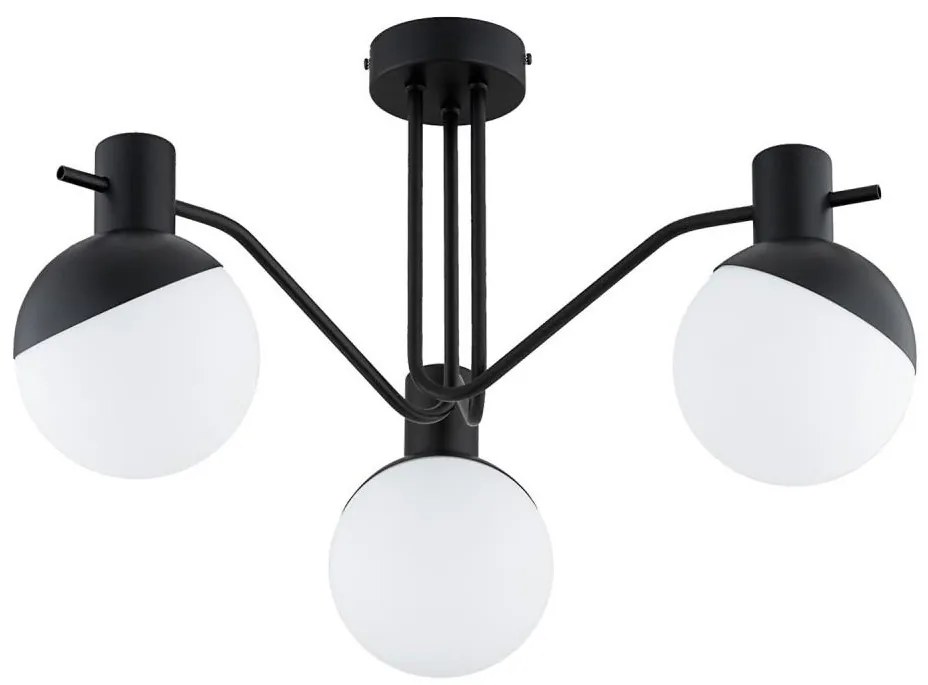 Żyrandol natynkowy ENIGMA 3xE14/10W/230V czarny