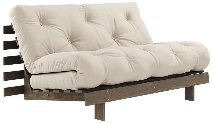 Beżowokremowa rozkładana sofa 140 cm Roots – Karup Design