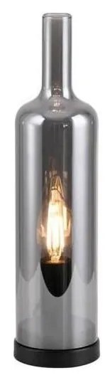 JUST LIGHT. 14006-25 - Lampka stołowa BOTTLE 1xE14/25W/230V czarna/dymiona