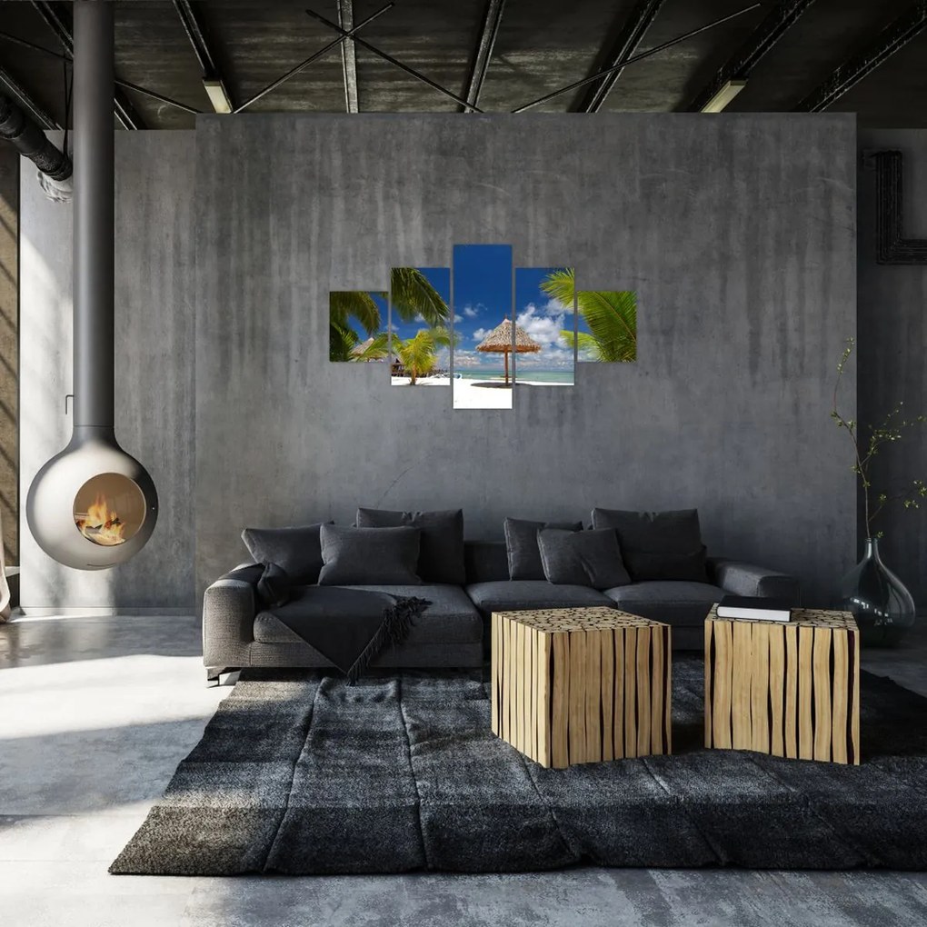Obraz - Plaża z białym piaskiem (125x70 cm)