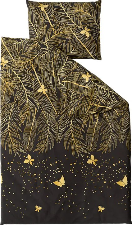 PrzytulneMieszkanie.pl PrzytulneMieszkanie.pl Pościel z mikrowłókna VISATA czarna Rozmiar pościeli: 2 szt 70 x 80 cm | 160 x 200 cm