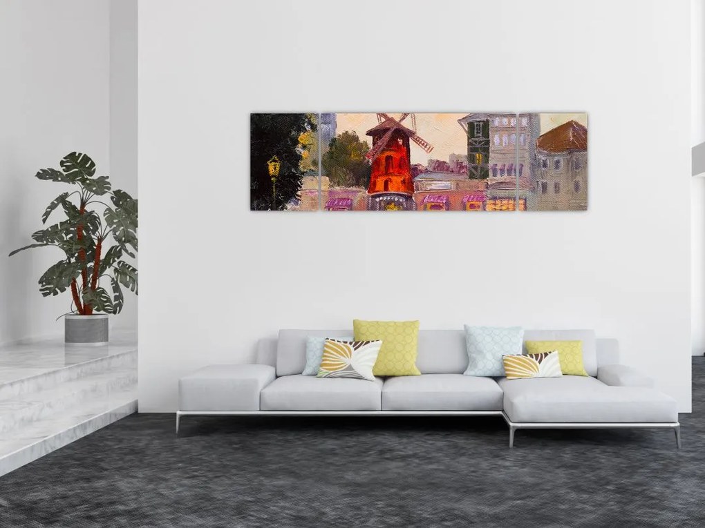 Obraz - Moulin Rouge, Paryż, Francja (170x50 cm)