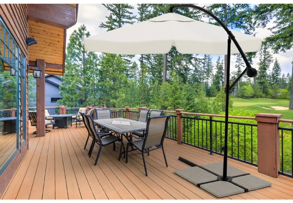 Ogrodowy parasol składany LEVI 300 cm, beżowy + darmowe opakowanie