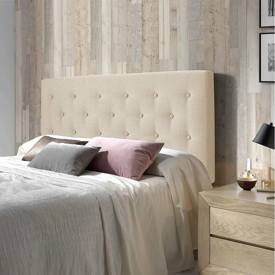 Kolumna Głowica łóżka Oslo 160x100 cm, pikowana Tkanina Beżowa, Grubość 8 cm.